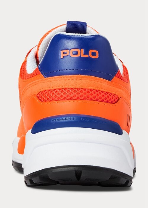 Orange / Royal Men’s Ralph Lauren Jogger Suede & Mesh Sneakers Orange / Royal Men’s Ralph Lauren Jogger Suede & Mesh Sneakers