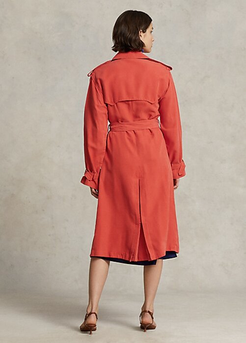 Orange Women’s Ralph Lauren Silk-Blend Coats Orange Women’s Ralph Lauren Silk-Blend Coats