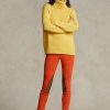 Orange Women’s Ralph Lauren Stretch Lambskin Suede Jodhpur Leggings