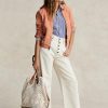 Parchment Cream Women’s Ralph Lauren Leather-Trim Crochet Large Bellport Tote Bags Parchment Cream Women’s Ralph Lauren Leather-Trim Crochet Large Bellport Tote Bags