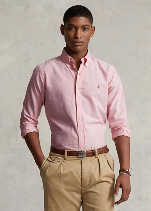 Pink Men’s Ralph Lauren Slim Fit Oxford Shirts Pink Men’s Ralph Lauren Slim Fit Oxford Shirts