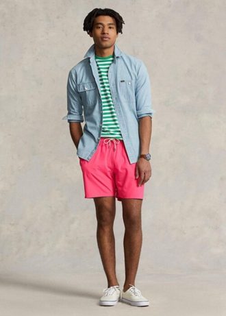 Pink Men’s Ralph Lauren Traveller Swimming Trunk  Shorts