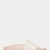 Pink Women’s Ralph Lauren Audrina Logo Faux-Leather Slippers