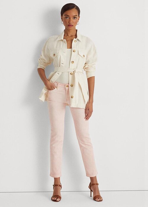 Pink Women’s Ralph Lauren Coated Mid-Rise Straight Ankle Jeans Pink Women’s Ralph Lauren Coated Mid-Rise Straight Ankle Jeans