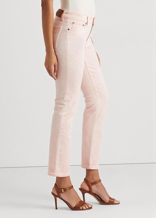 Pink Women’s Ralph Lauren Coated Mid-Rise Straight Ankle Jeans Pink Women’s Ralph Lauren Coated Mid-Rise Straight Ankle Jeans