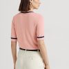 Pink Women’s Ralph Lauren Silk-Blend Short-Sleeve Sweaters