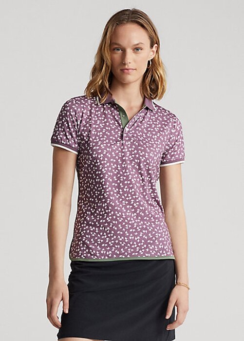 Purple Women’s Ralph Lauren Tailored Fit Stretch Jersey Polo Shirts Purple Women’s Ralph Lauren Tailored Fit Stretch Jersey Polo Shirts