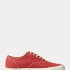 Red Women’s Ralph Lauren Canvas Sneakers Red Women’s Ralph Lauren Canvas Sneakers
