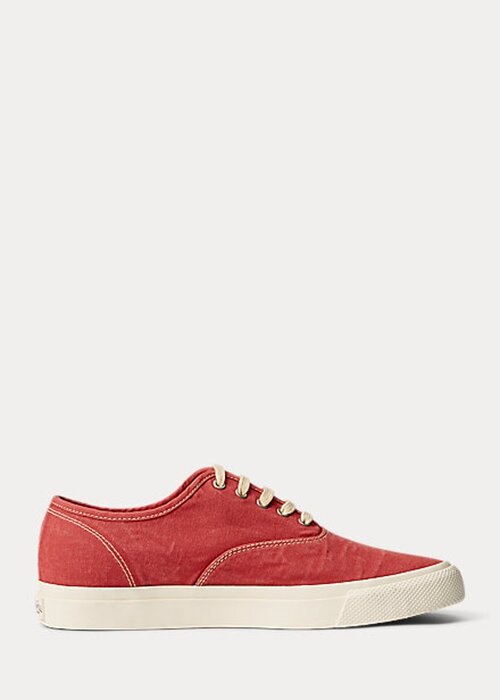 Red Women’s Ralph Lauren Canvas Sneakers Red Women’s Ralph Lauren Canvas Sneakers