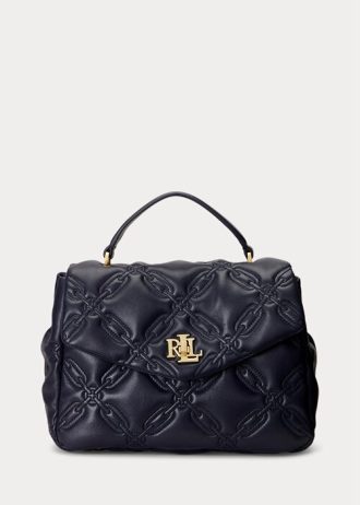 refined navy women s ralph lauren quilted leather medium farrah satchel bags 1 330x462 - Refined Navy Women's Ralph Lauren Quilted Leather Medium Farrah Satchel Bags