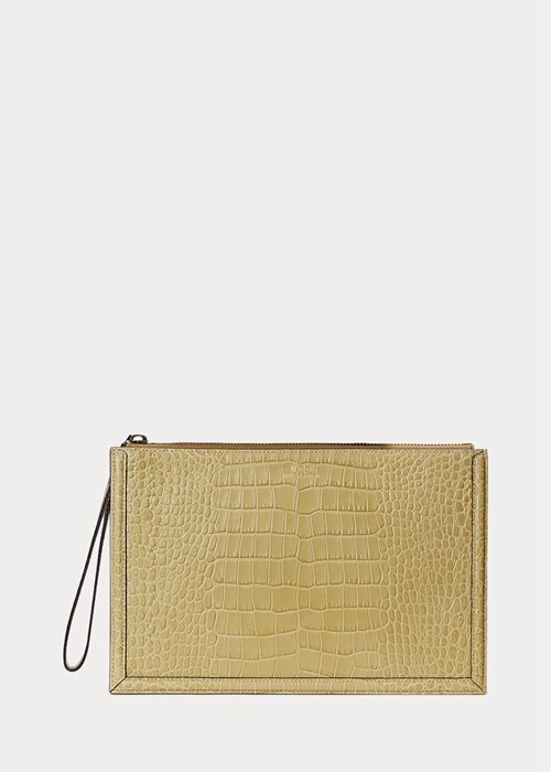 Sand Women’s Ralph Lauren Embossed Leather Envelope Handbag Sand Women’s Ralph Lauren Embossed Leather Envelope Handbag