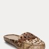 Snake Women’s Ralph Lauren Brynn Embossed Leather & Haircalf Driver Flat Shoes