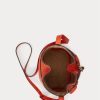 Sunset Orange Women’s Ralph Lauren Leather Small Bellport Bucket Bags