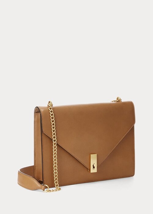 Tan Women’s Ralph Lauren Polo ID Calfskin Envelope Crossbody Bags Tan Women’s Ralph Lauren Polo ID Calfskin Envelope Crossbody Bags
