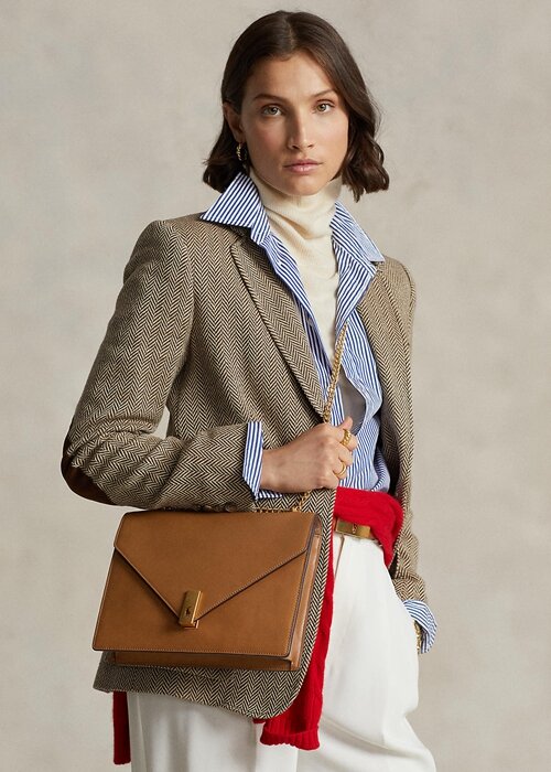 Tan Women’s Ralph Lauren Polo ID Calfskin Envelope Crossbody Bags Tan Women’s Ralph Lauren Polo ID Calfskin Envelope Crossbody Bags