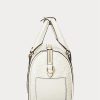 Vanilla/Buff Women’s Ralph Lauren Debossed Leather Small Kaden Satchel Bags