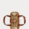 Walnut/Lauren Tan Women’s Ralph Lauren Rattan Medium Lilly Satchel Bags