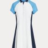 White / Blue Women’s Ralph Lauren Color-Blocked Stretch Jersey Dress White / Blue Women’s Ralph Lauren Color-Blocked Stretch Jersey Dress