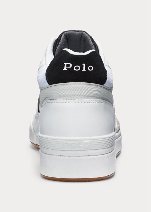 White / Grey Men’s Ralph Lauren Court Mid Pro Sneakers White / Grey Men’s Ralph Lauren Court Mid Pro Sneakers