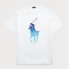 White Men’s Ralph Lauren Classic Fit Big Pony Jersey T Shirts White Men’s Ralph Lauren Classic Fit Big Pony Jersey T Shirts