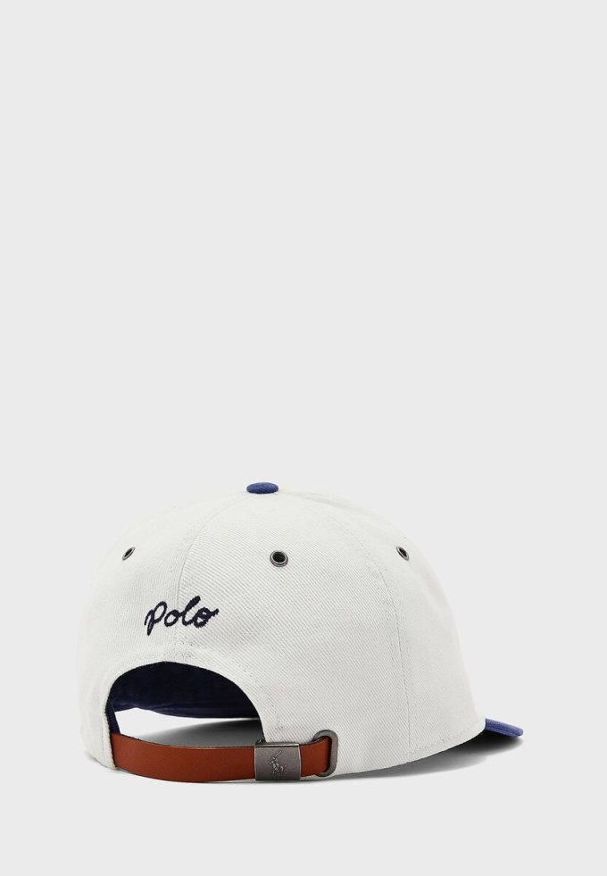 White Men’s Ralph Lauren Logo Flat Peak Hats White Men’s Ralph Lauren Logo Flat Peak Hats