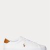 White Men’s Ralph Lauren Longwood Leather Sneakers White Men’s Ralph Lauren Longwood Leather Sneakers