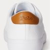 White Men’s Ralph Lauren Longwood Leather Sneakers White Men’s Ralph Lauren Longwood Leather Sneakers