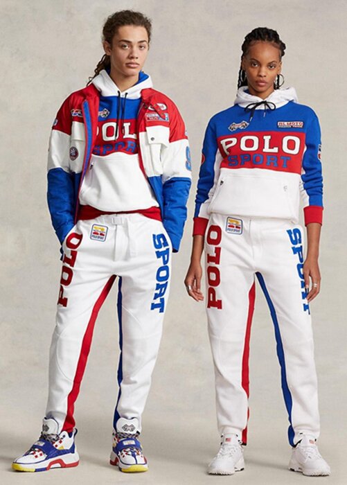 White Men’s Ralph Lauren Polo Sport Colour-blocked Fleece Pants White Men’s Ralph Lauren Polo Sport Colour-blocked Fleece Pants