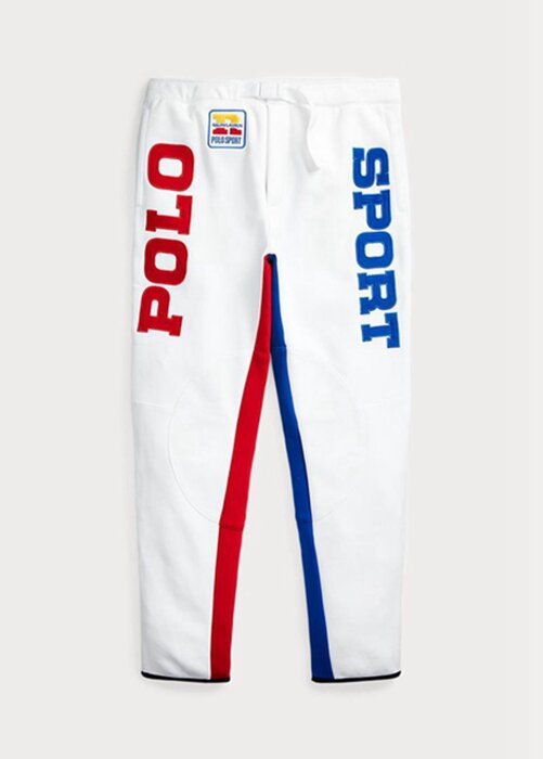 White Men’s Ralph Lauren Polo Sport Colour-blocked Fleece Pants White Men’s Ralph Lauren Polo Sport Colour-blocked Fleece Pants