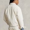 White Men’s Ralph Lauren Relaxed Fit Canvas Trucker Jackets White Men’s Ralph Lauren Relaxed Fit Canvas Trucker Jackets