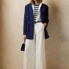 White Women’s Ralph Lauren Elaine Silk Shantung Wide-leg  Pants