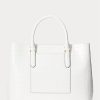 White Women’s Ralph Lauren Embossed Leather Large Marcy Satchel Bags