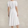 White Women’s Ralph Lauren Eyelet-Embroidered Linen Dress White Women’s Ralph Lauren Eyelet-Embroidered Linen Dress