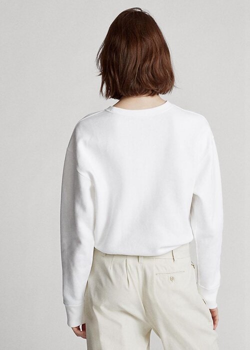 White Women’s Ralph Lauren Fleece Pullover Sweatshirts White Women’s Ralph Lauren Fleece Pullover Sweatshirts