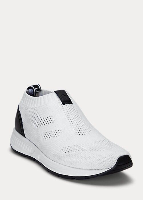 White Women’s Ralph Lauren Kacie Slip-On Sneakers White Women’s Ralph Lauren Kacie Slip-On Sneakers
