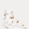 White Women’s Ralph Lauren Kayleen Nappa Leather Sandals