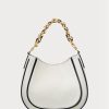 White Women’s Ralph Lauren Leather Small Charli  Shoulder Bags