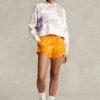 White Women’s Ralph Lauren Logo Graphic Oversize Fleece  Hoodie