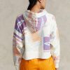 White Women’s Ralph Lauren Logo Graphic Oversize Fleece  Hoodie