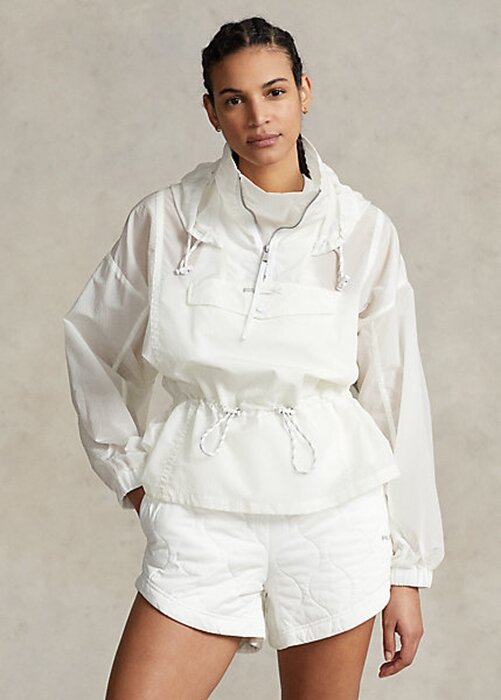 White Women’s Ralph Lauren Packable Ripstop Windbreaker White Women’s Ralph Lauren Packable Ripstop Windbreaker