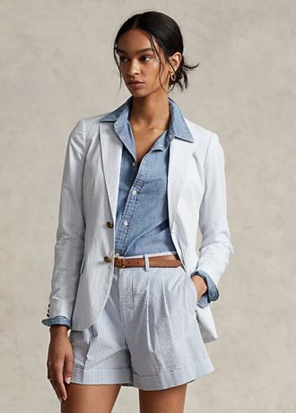 White Women’s Ralph Lauren Seersucker Blazers