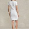 White Women’s Ralph Lauren Skinny Fit Cable Cotton Dress White Women’s Ralph Lauren Skinny Fit Cable Cotton Dress